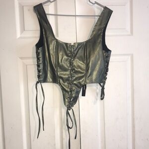 NWT Women’s Metallic Corset Top